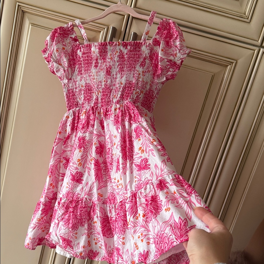 Pink Floral Kids Dress